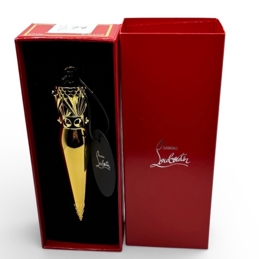 Christian Louboutin Rouge Louboutin 001 Silky Satin Lipstick Gold Bullet NIB - Picture 3 of 6